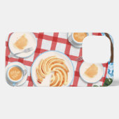Kuchen und Kaffee für zwei Personen iPhone Hülle (Rückseite (Horizontal))
