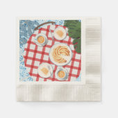 Kuchen und Kaffee für zwei Personen Serviette (Vorderseite)