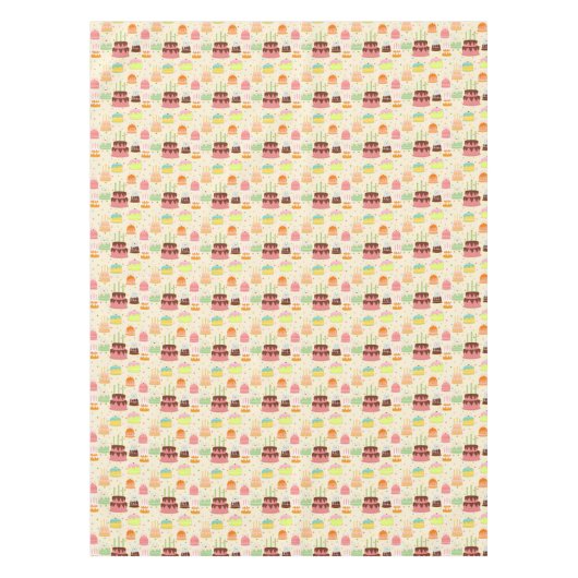 Kuchen und Kerzen Tischdecke (Vorderseite)