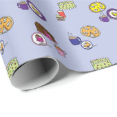 Kuchen und Kuchen mit Kaffee und Tee Geschenkpapier (Rolleneckpunkt)