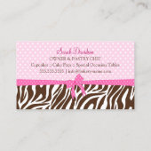 Kuchen und Kuchen Pop Bäckerei Visitenkarte (Rückseite)