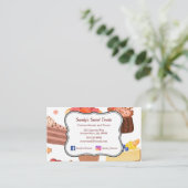 Kuchen und Leckereien Visitenkarte (Stehend Vorderseite)
