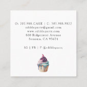 Kuchen und Nachspeisen Konditorei Koch Baker Aquar Quadratische Visitenkarte (Rückseite)