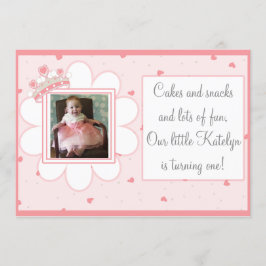 Kuchen und Snacks und viel Spaß, erster Geburtstag Einladung