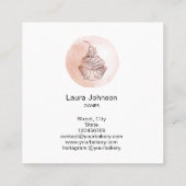 Kuchen und Süßigkeiten Cupcake Zuhause Bäckerei Ro Quadratische Visitenkarte (Rückseite)