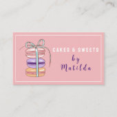 Kuchen und Süßigkeiten Koch Backwaren Macaroon Ros Visitenkarte (Vorderseite)