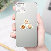 Kuchen und Tassen 2 Aufkleber (Telefon)