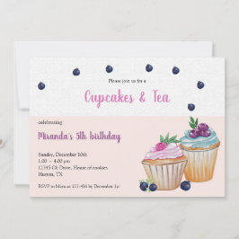 Kuchen und Tee Geburtstagsparty Einladung