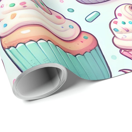 Kuchen und Teigwaren Geschenkpapier (Rolleneckpunkt)