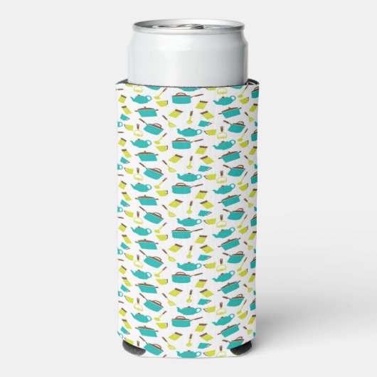 Küchen Utensivmuster weiß Selters Dosenkühler (Seltzer Rückseite)