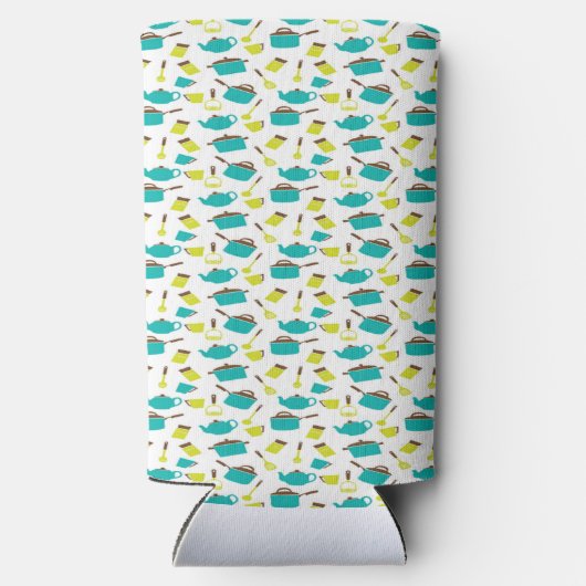 Küchen Utensivmuster weiß Selters Dosenkühler (Rückseite)