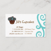 Kuchen-Visitenkarte (blau) Visitenkarte (Vorderseite)