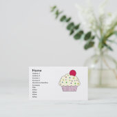 Kuchen-Visitenkarte Visitenkarte (Stehend Vorderseite)