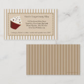 Kuchen-Visitenkarte, weiche Mokka-Streifen Visitenkarte (Vorne/Hinten)