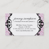 Kuchen-Visitenkarten Visitenkarte (Rückseite)