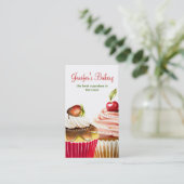 Kuchen-Visitenkarten Visitenkarte (Stehend Vorderseite)