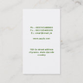 Kuchen-Visitenkarten Visitenkarte (Rückseite)