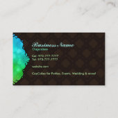 Kuchen-Visitenkarten Visitenkarte (Rückseite)