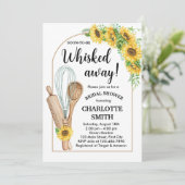 Küchen weggeflüstert Bridal Einladung Sonnenblume (Stehend Vorderseite)