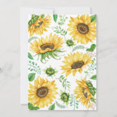 Küchen weggeflüstert Bridal Einladung Sonnenblume (Rückseite)