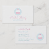 Kuchen-weißes Zuckerguss-Gebäck-Bäckerei-Café Visitenkarte (Vorne/Hinten)