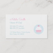 Kuchen-weißes Zuckerguss-Gebäck-Bäckerei-Café Visitenkarte (Rückseite)