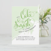 Kuchen-Zertrümmern-Geburtstags-Einladung, neutrale Einladung (Stehend Vorderseite)
