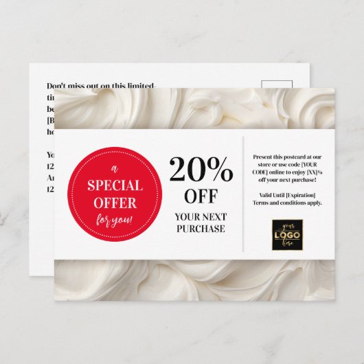 Kuchen Zuckerguss Bäckerei Bäckerei Custom Gutsche Postkarte (Vorne/Hinten)