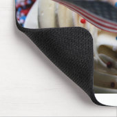 Kuchen-Zuckerguss mit einer amerikanischen Flagge Mousepad (Ecke)