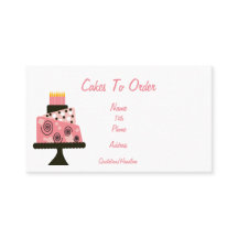 Kuchen, zum der Visitenkarte zu bestellen