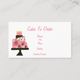 Kuchen, zum der Visitenkarte zu bestellen