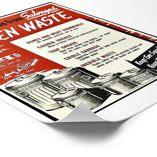 Küchenabfall Poster (Ecke)