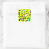 Küchenaufkleber Quadratischer Aufkleber (Tasche)