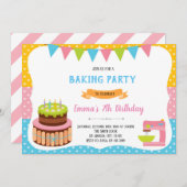 Kuchenbackdekoration Einladung (Vorne/Hinten)