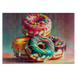 Küchenbackdonuts Schneidebrett