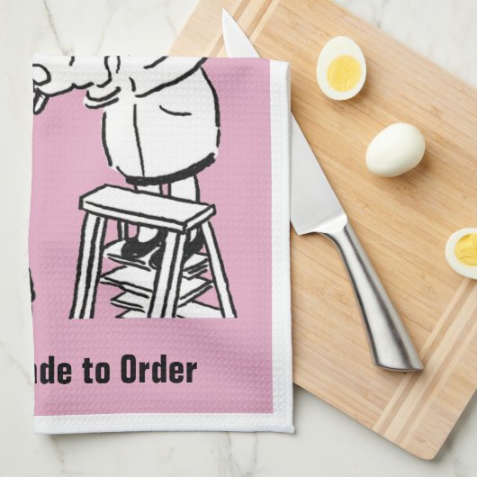 Kuchenbacken, Backen Geschirrtuch (Viertel Falte)