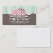 Kuchenbacken-Geschäftskarte der Blume mattierte Visitenkarte (Vorne/Hinten)