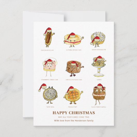 Kuchenbacken niedliche Weihnachtsillustrierung (Vorderseite)