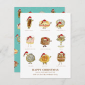 Kuchenbacken niedliche Weihnachtsillustrierung (Vorne/Hinten)