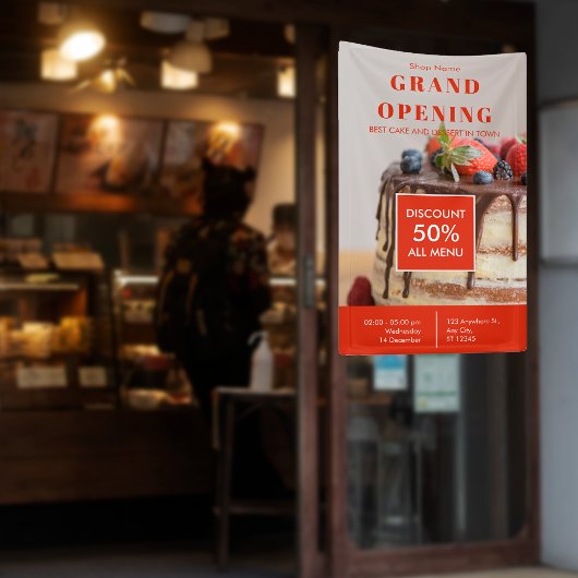 Kuchenbackerei Kleines Unternehmen Große Eröffnung Banner