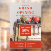 Kuchenbackerei Kleines Unternehmen Große Eröffnung Fensteraufkleber (Blatt 2)