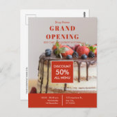 Kuchenbackerei Kleines Unternehmen Große Eröffnung Postkarte (Vorne/Hinten)