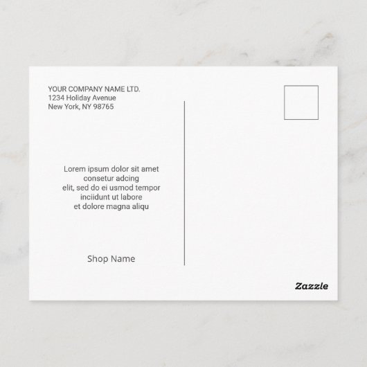 Kuchenbackerei Kleines Unternehmen Große Eröffnung Postkarte (Rückseite)