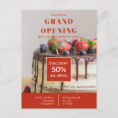 Kuchenbackerei Kleines Unternehmen Große Eröffnung Postkarte (Vorderseite)