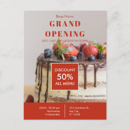 Kuchenbackerei Kleines Unternehmen Große Eröffnung Postkarte