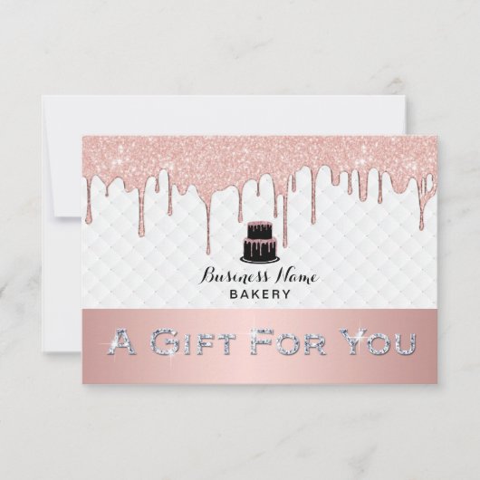 Kuchenbackerei Rose Gold Tropfen Konditorei Koch (Vorderseite)