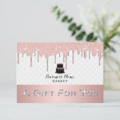 Kuchenbackerei Rose Gold Tropfen Konditorei Koch (Stehend Vorderseite)