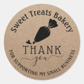 Kuchenbäckerei Vielen Dank für Ihre Bestellung Rus Runder Aufkleber (Vorderseite)