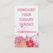 Kuchenbäckereitintenfleck Grunge-Spritzerrosa Visitenkarte (Rückseite)