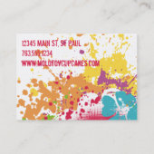 Kuchenbäckereitintenfleck Visitenkarte (Rückseite)